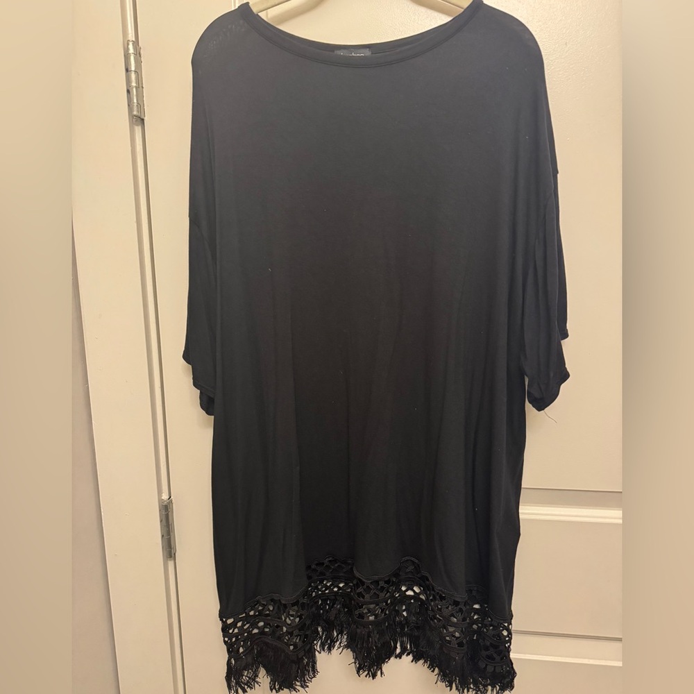 Cotton black cover up
